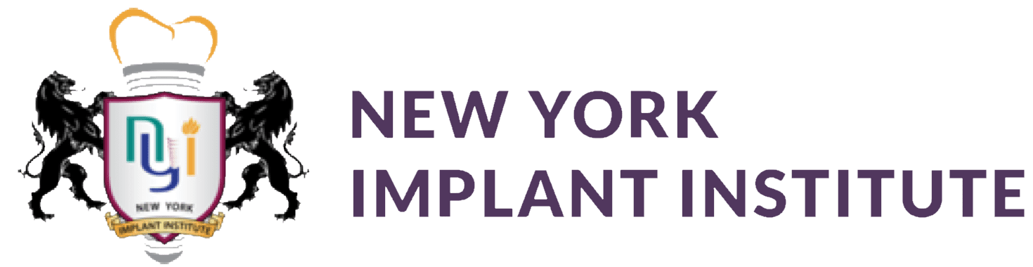 New York Implant Institute logo with heraldic shield and lions