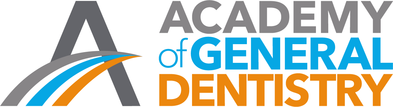 Academy of General Dentistry logo with gray 'A' and blue-orange accents